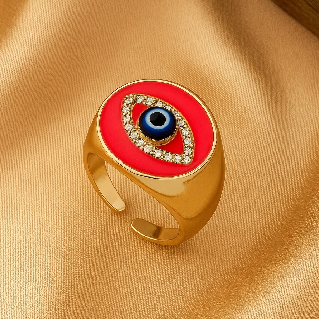 Pink Evil Eye Ring