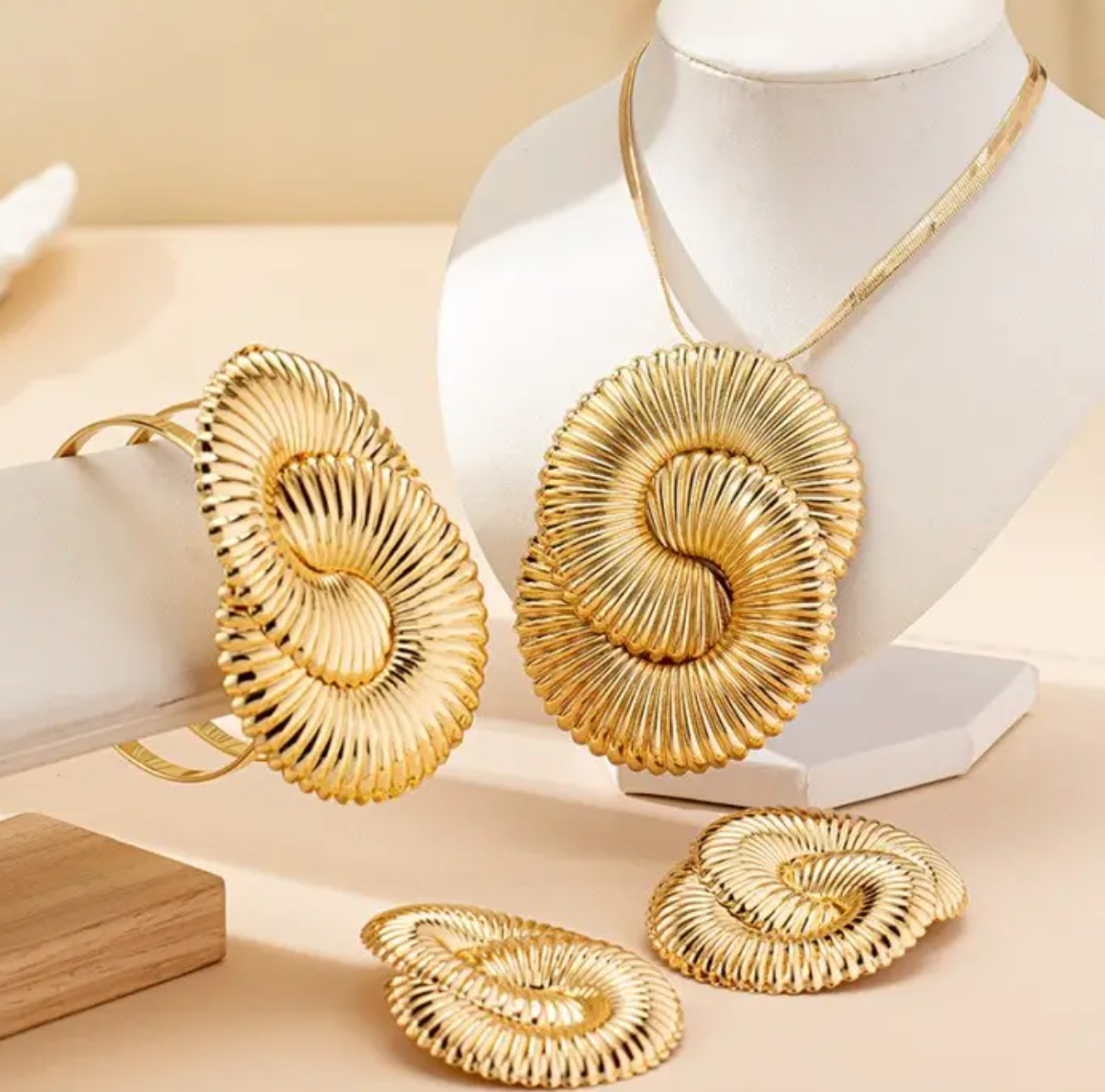 Spiral Statement Necklace