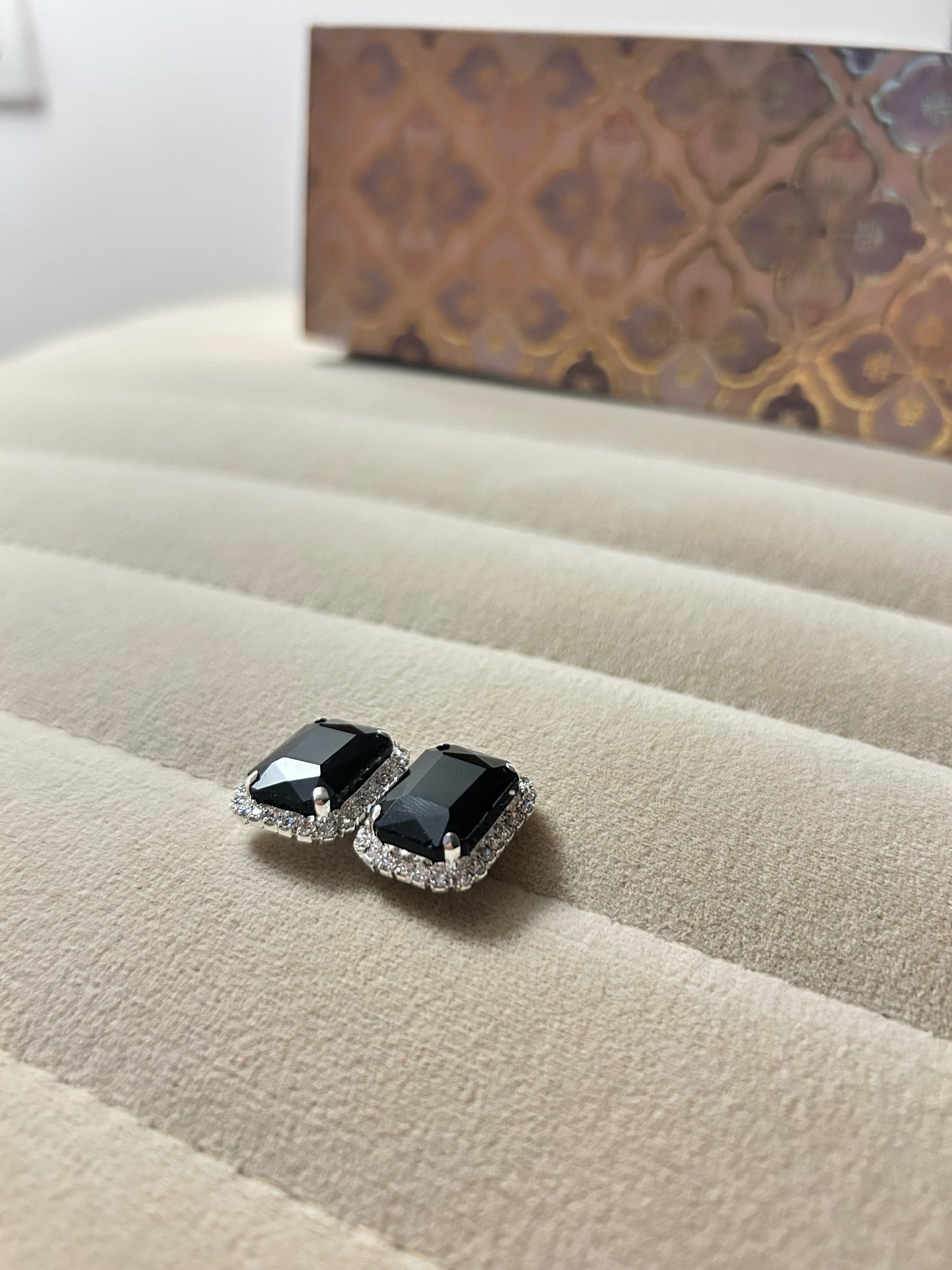 Black Stud Earrings