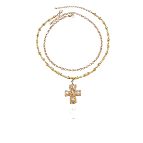 Saint Cross Layered Necklace