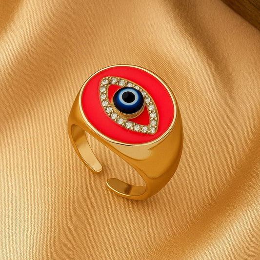 Pink Evil Eye Ring