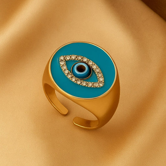 Blue Evil Eye Ring