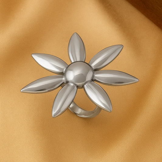 Silver Bloom Ring