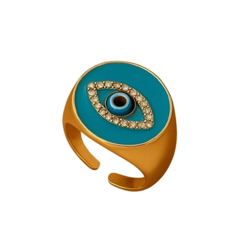 Blue Evil Eye Ring