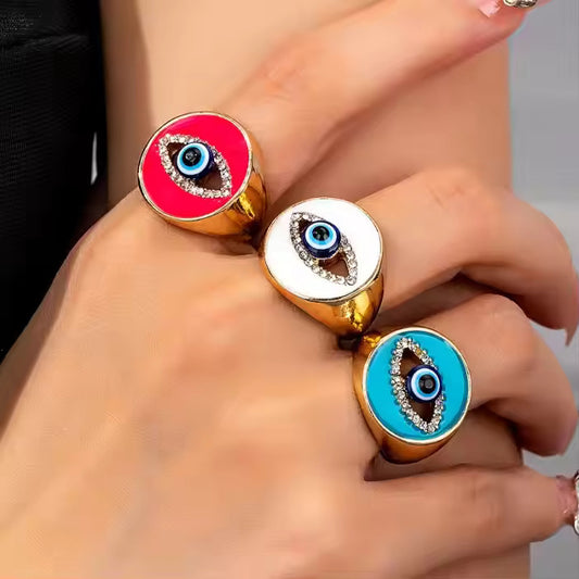 Blue Evil Eye Ring