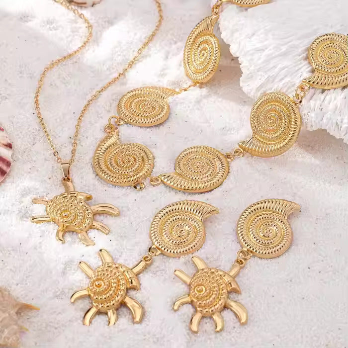 Spiral Turtle Earrings
