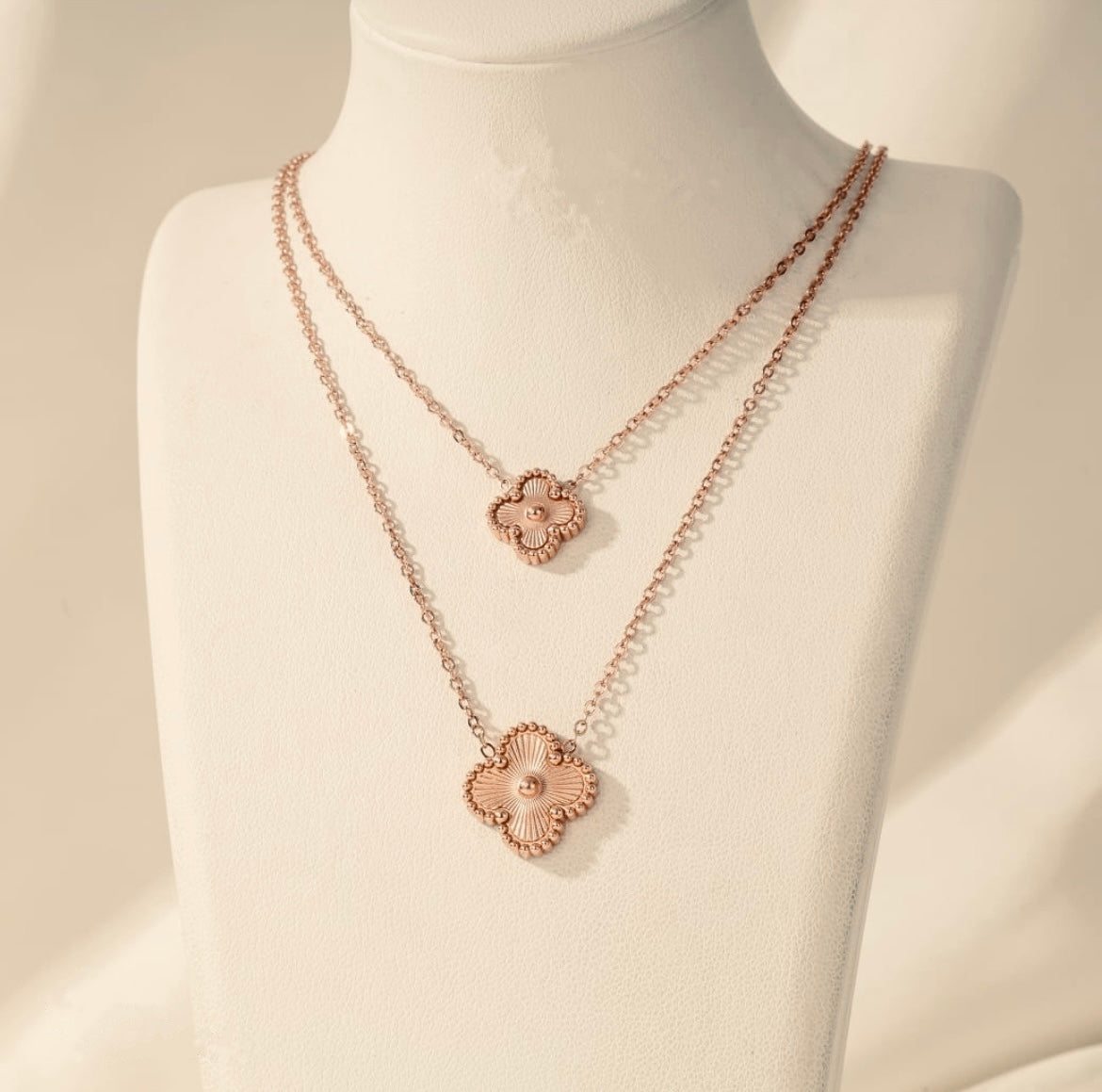 Layered Clover Golden Necklace