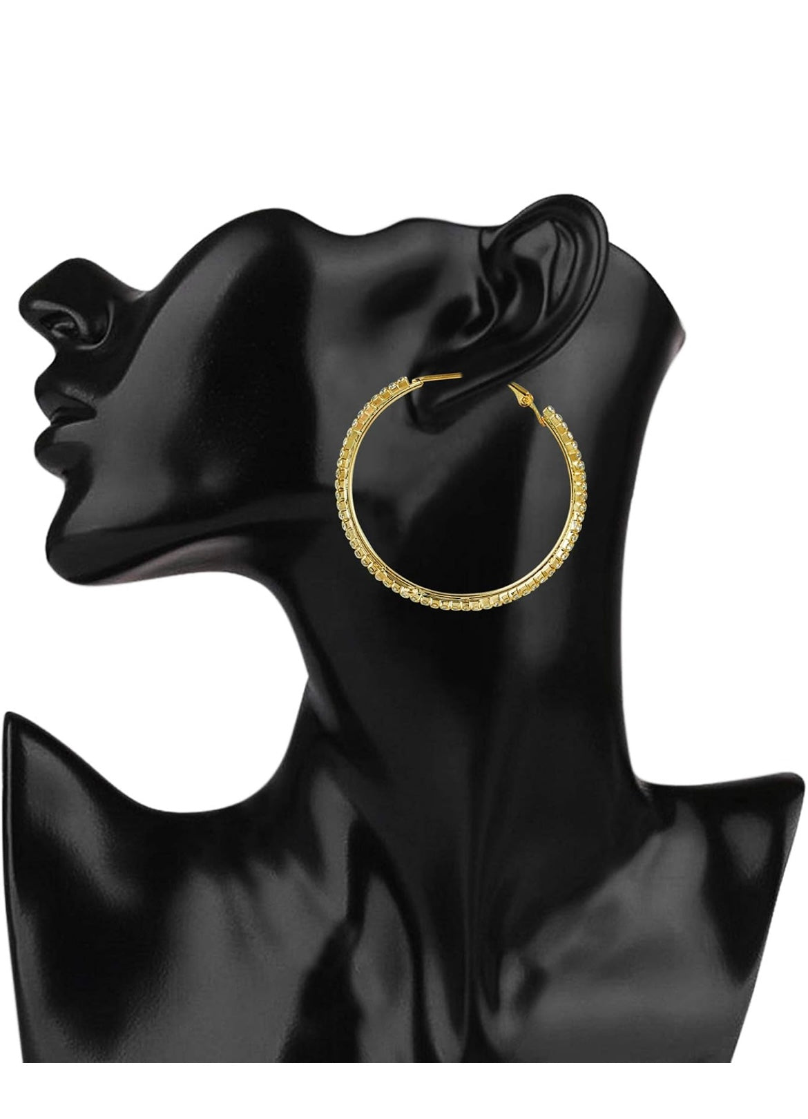 Golden Shiny Hoops Earrings