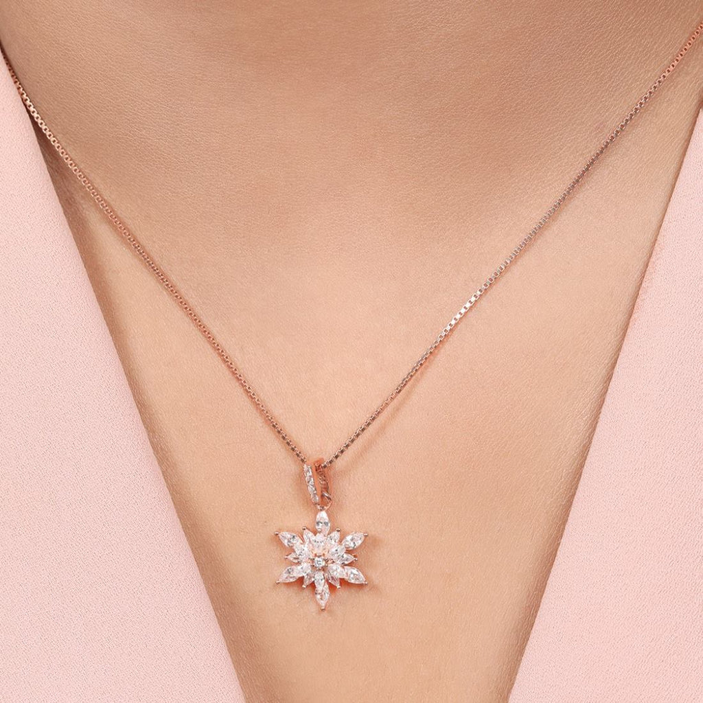 Snowflake necklace pendant | Ivor Jewels