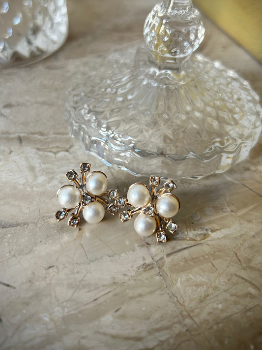 Pearl Flower Earrings